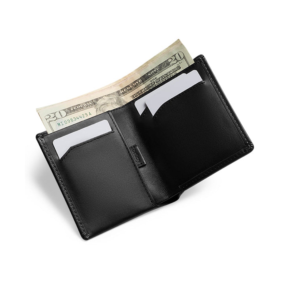 Bellroy RFID Note Sleeve Leather Wallet Black Black