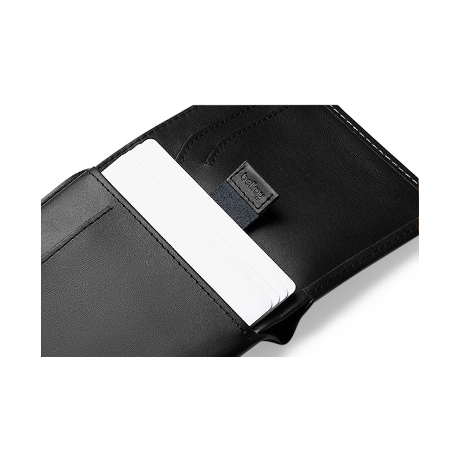 Bellroy RFID Note Sleeve Leather Wallet Black Black