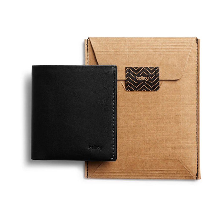 Bellroy RFID Note Sleeve Leather Wallet Black Black