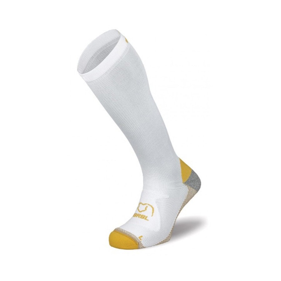 BRBL Arto Compression Socks White/Yellow EU:39-42 / UK:6-8 / US M:6.5-9 / US W:7.5-10