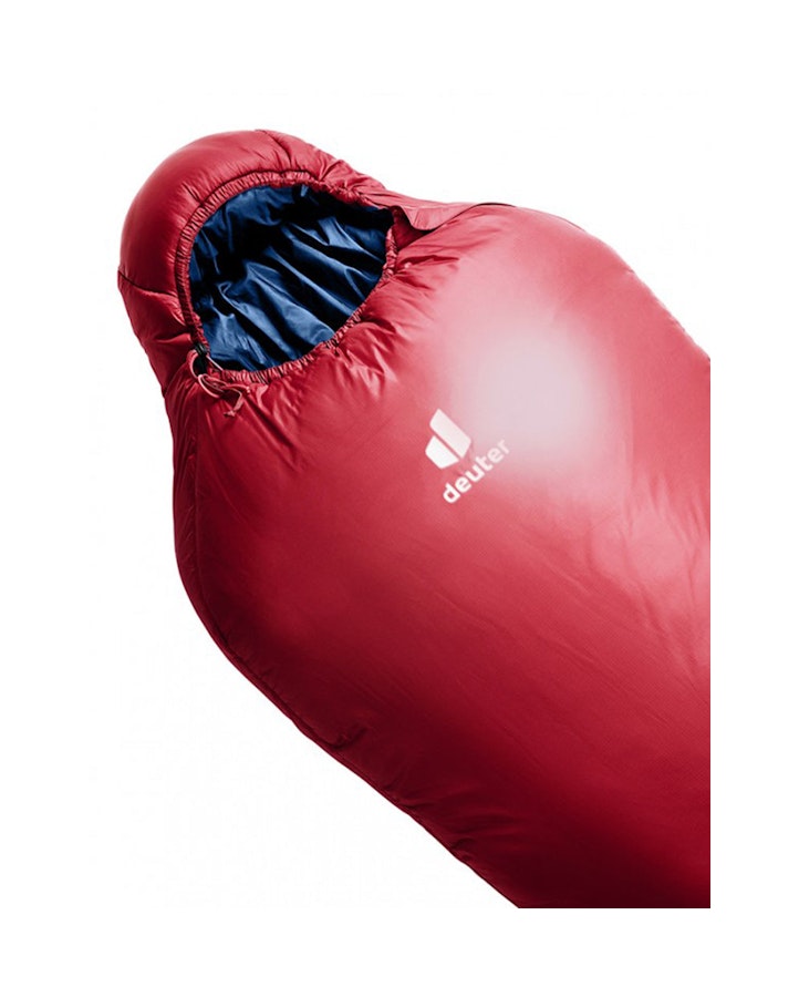 Deuter Orbit -5° Synthetic Fibre Sleeping Bag Cranberry Steel Left Zip