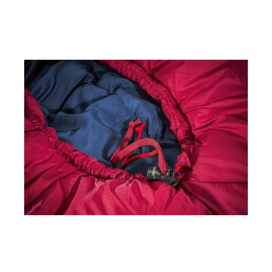 Deuter Orbit -5° Synthetic Fibre Sleeping Bag Cranberry Steel Left Zip