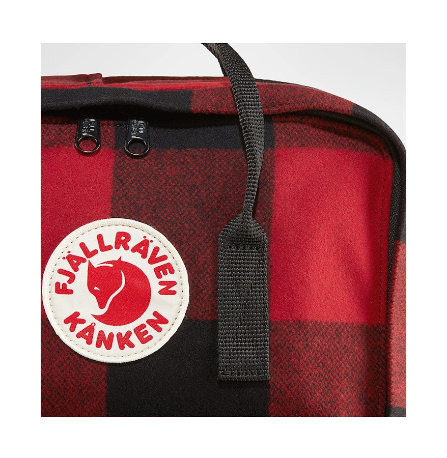 Fjallraven Kanken Re-Wool Backpack Red/Black Red/Black