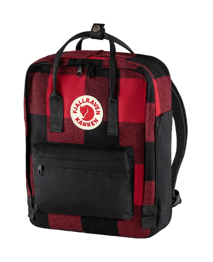 Fjallraven Kanken Re-Wool Backpack Red/Black Red/Black