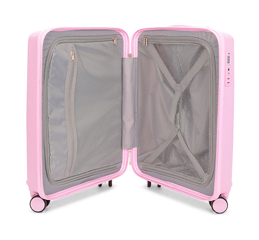 Ginza Aries 55cm Hardside Carry-On Suitcase Ice Cream Pink Ice Cream Pink