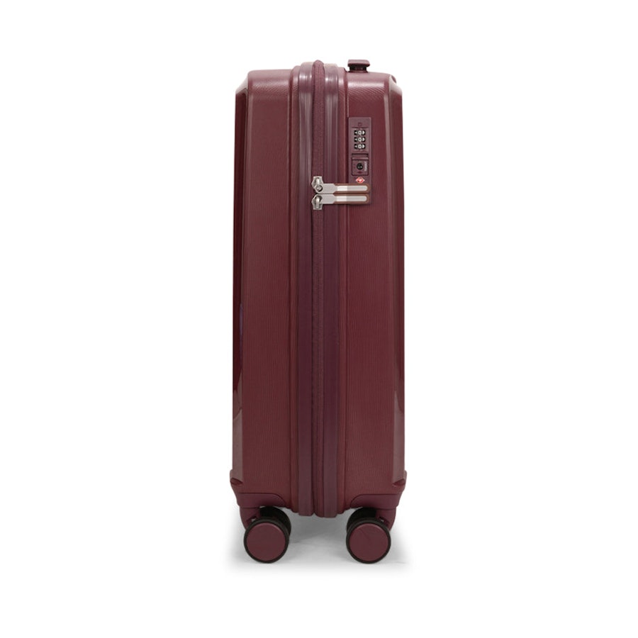 Ginza Aries 55cm Hardside Carry-On Suitcase Red Wine Red Wine
