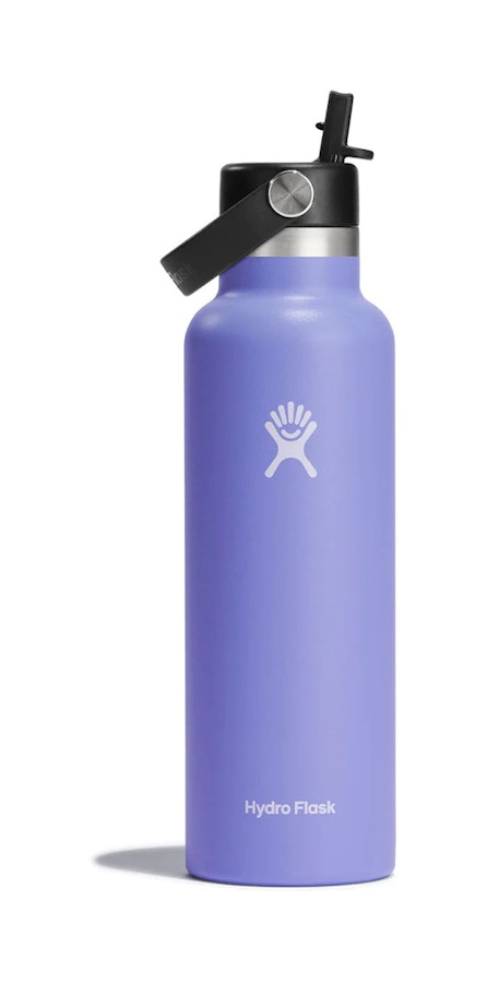 Hydro Flask 21oz (621ml) Standard Mouth Drink Bottle w/ Flex Straw Cap Lupine Lupine