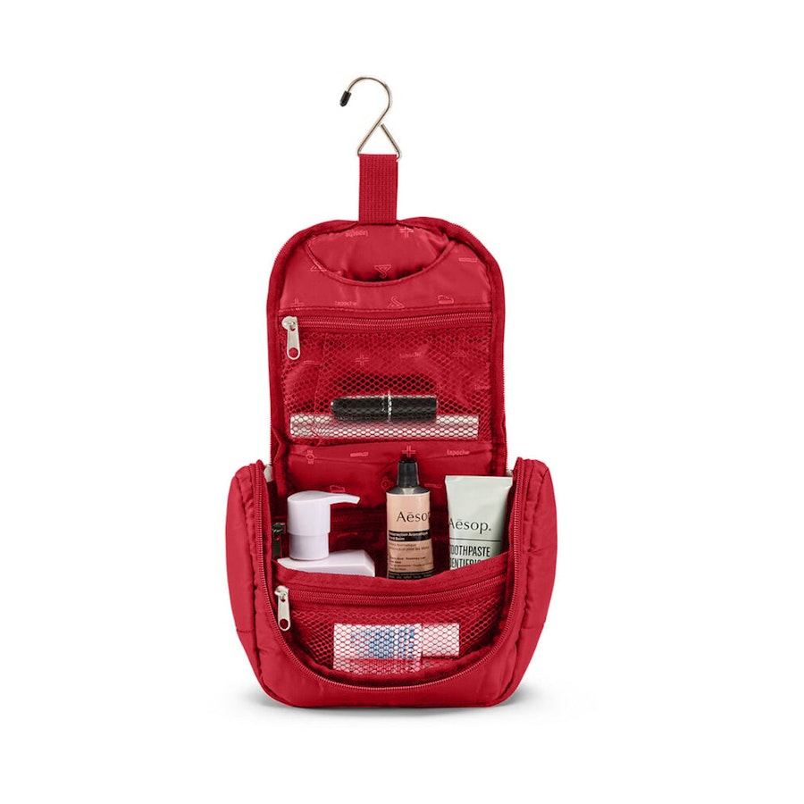Lapoche Small Toiletry Organiser Red Red