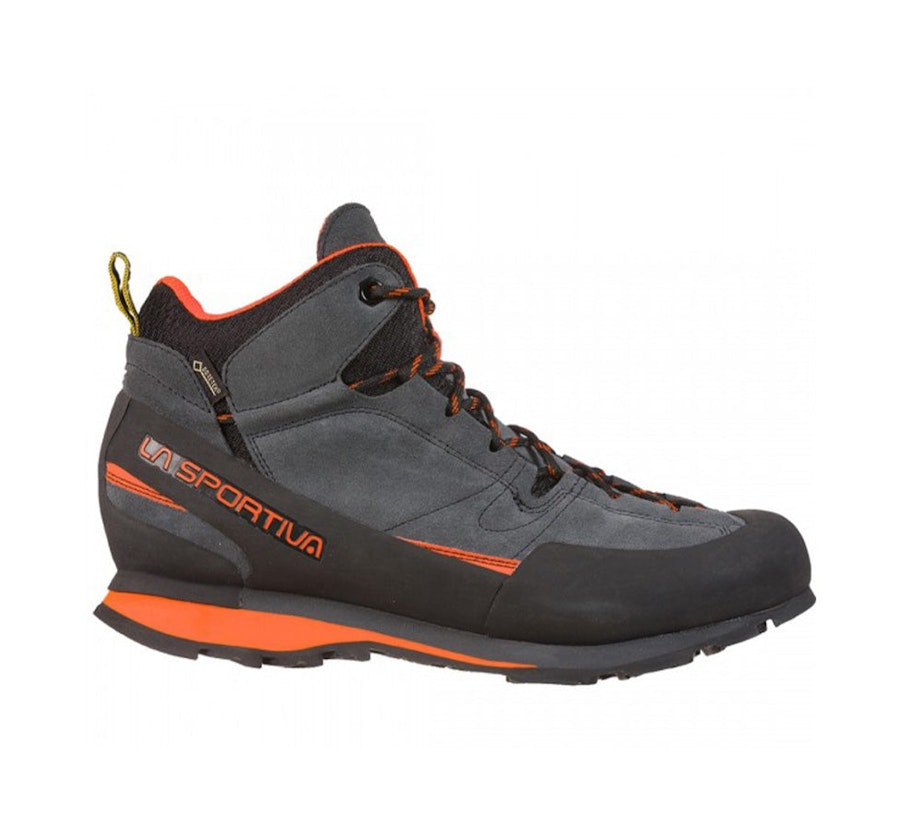 La Sportiva Boulder X Mid Men's Approach Shoes Carbon/Flame EU:38 / UK:05 / Mens US:06