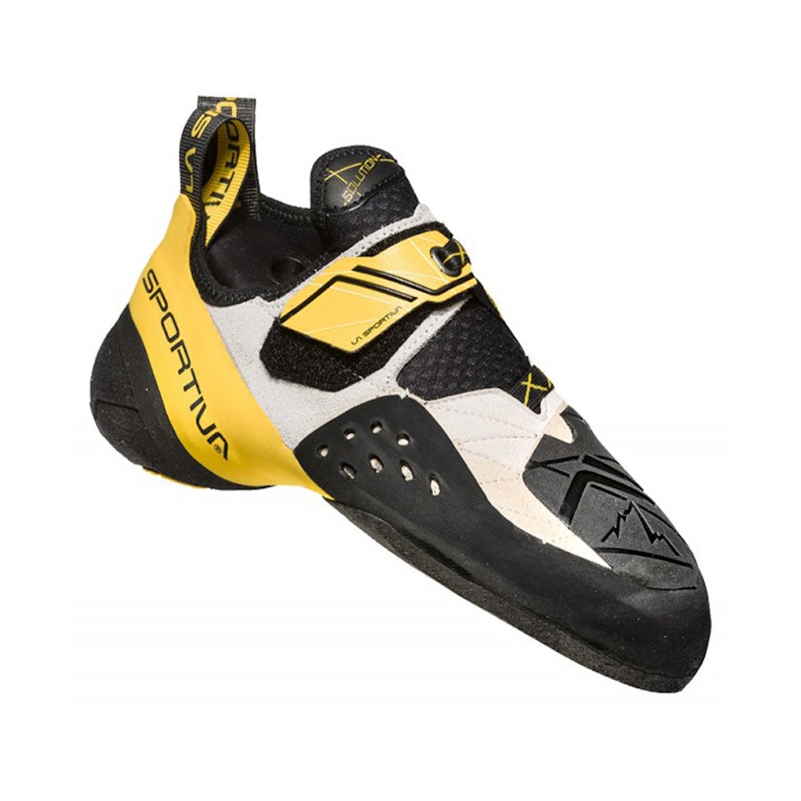 La Sportiva Solution Men's Climbing Shoes Black & Yellow EU:43 / UK:09 / Mens US:10