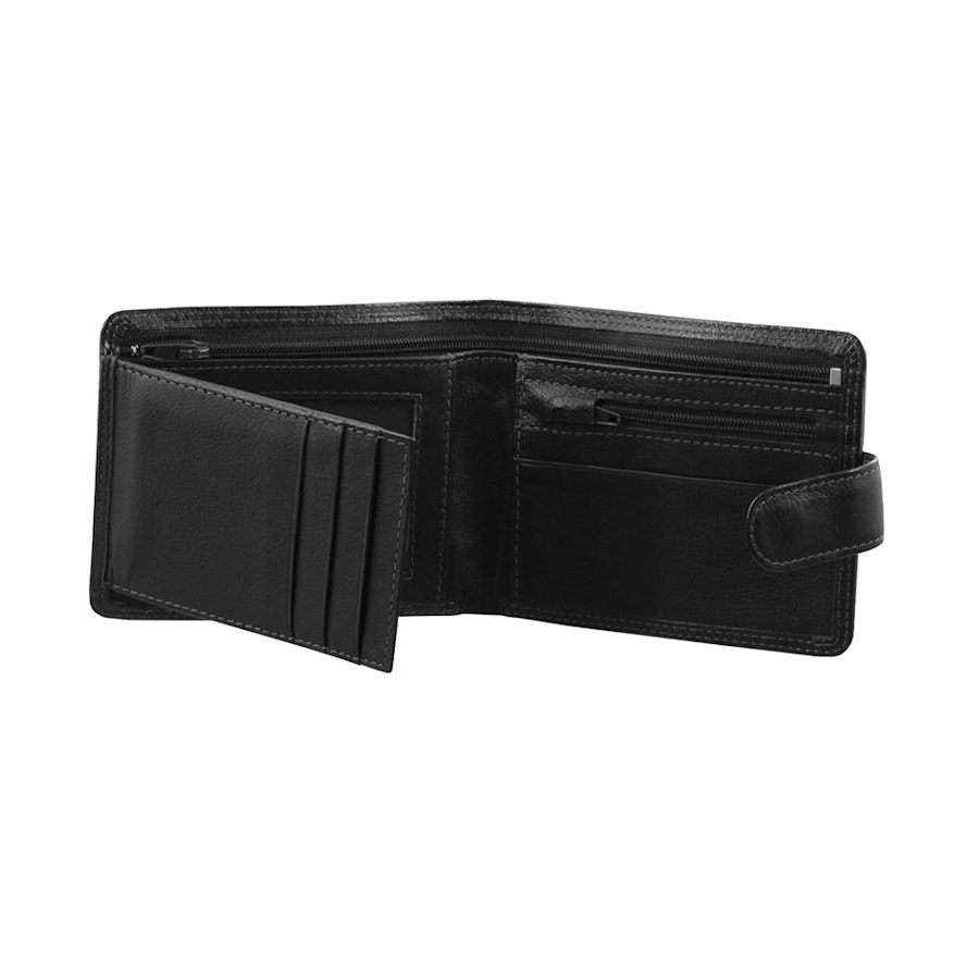 Milleni Owen Men's Leather RFID Wallet Black Black
