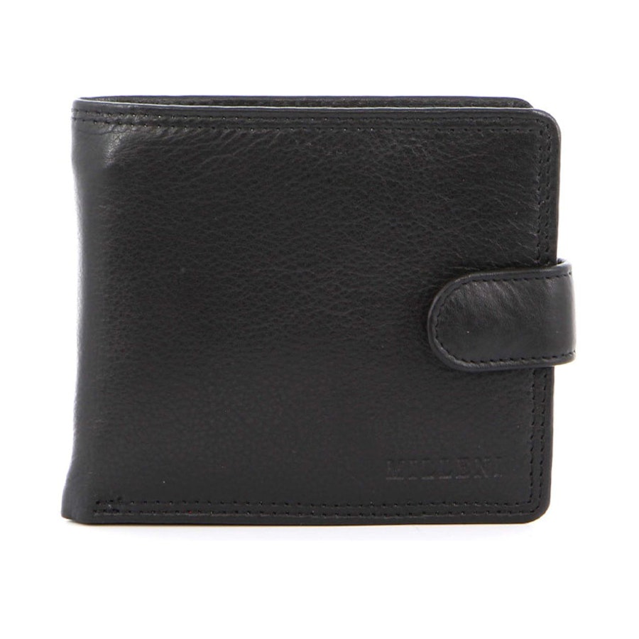 Milleni Emerson Men's Leather RFID Wallet Black Black