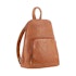 Milleni Anya Women's Leather Twin Zip Backpack Cognac