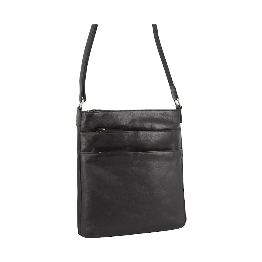 Milleni Faith Women's Leather Crossbody Bag Black Black