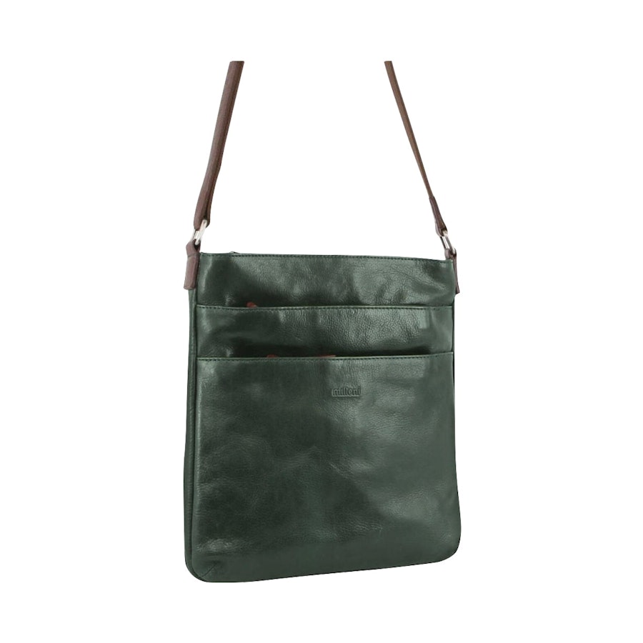 Milleni Flora Women's Leather Crossbody Bag Emerald/Chestnut Emerald/Chestnut