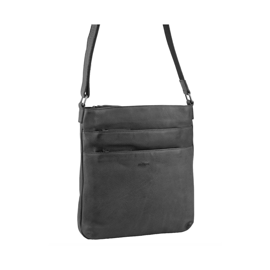 Milleni Flora Women's Leather Crossbody Bag Slate Slate