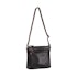 Milleni Marie Women's Leather Crossbody Bag Black/Chestnut