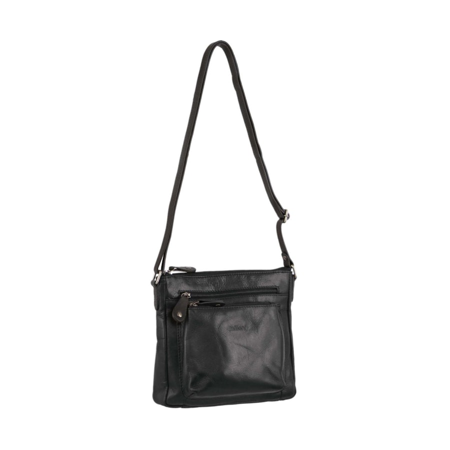 Milleni Marie Women's Leather Crossbody Bag Black Black