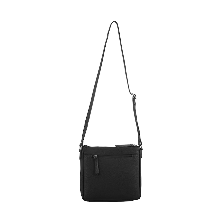 Milleni Marie Women's Leather Crossbody Bag Black Black