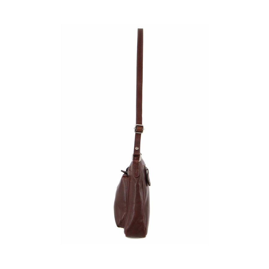 Milleni Marie Women's Leather Crossbody Bag Chestnut Chestnut