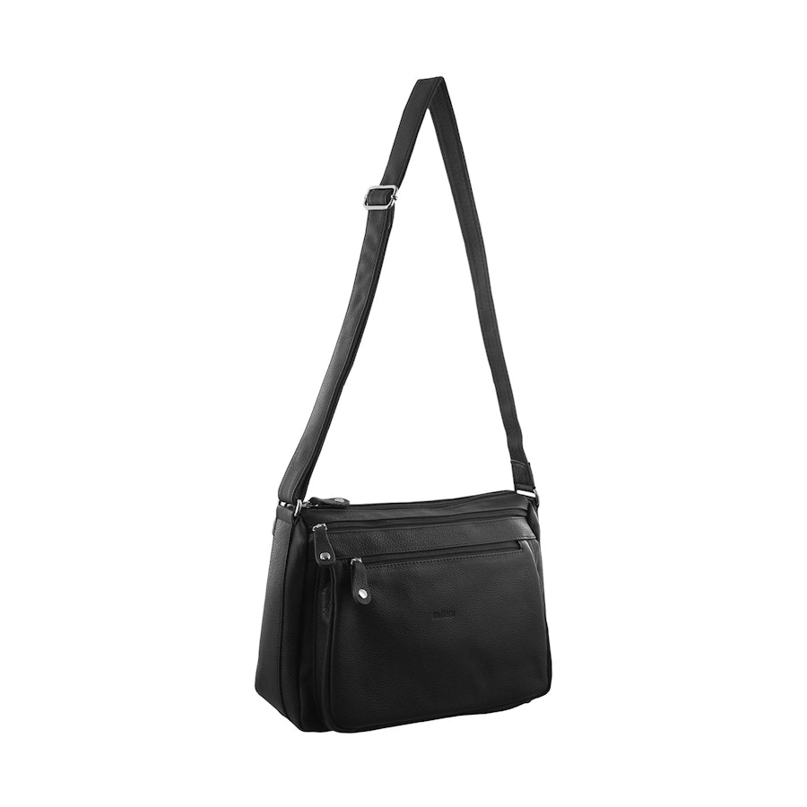 Milleni Caroline Women's Leather Crossbody Bag Black Black