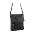 Milleni Leona Women's Leather Crossbody Bag Black/Chestnut