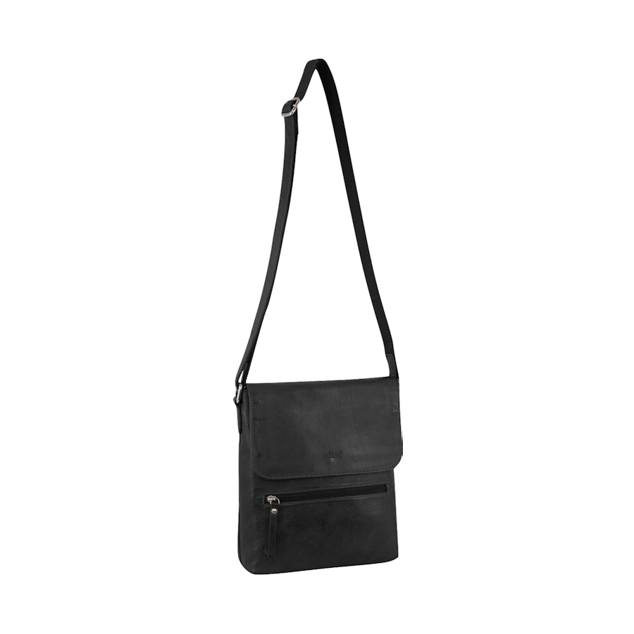 Milleni Leona Women's Leather Crossbody Bag Black Black