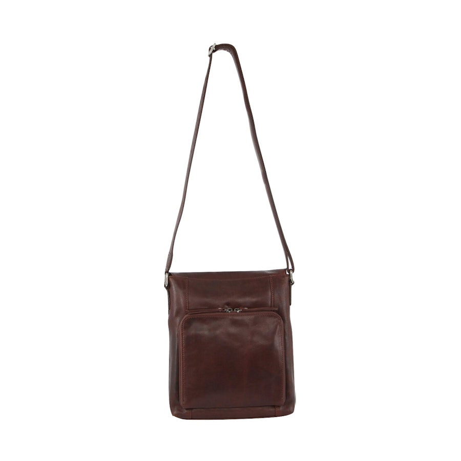 Milleni Leona Women's Leather Crossbody Bag Chestnut Chestnut