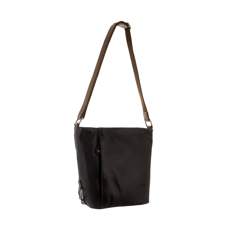Milleni Taylor Women's Leather Crossbody Bag Black/Chestnut Black/Chestnut