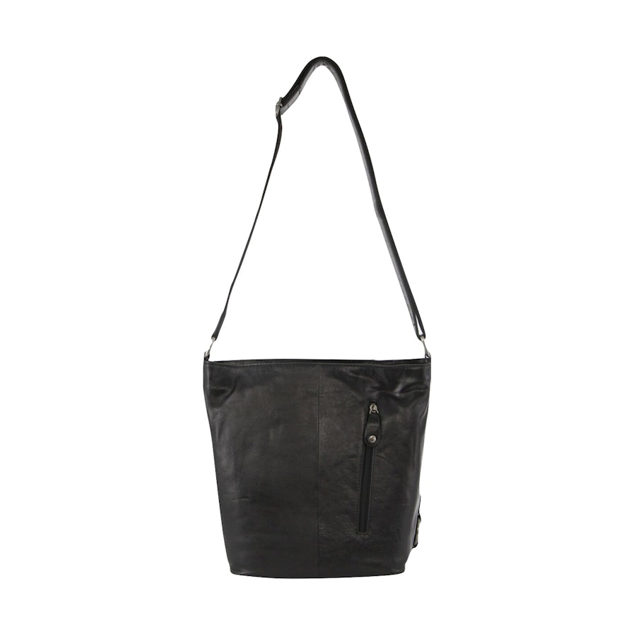 Milleni Taylor Women's Leather Crossbody Bag Black Black
