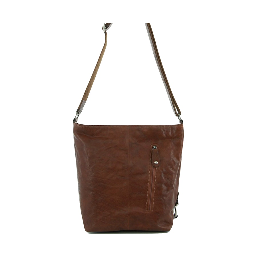 Milleni Taylor Women's Leather Crossbody Bag Chestnut Chestnut