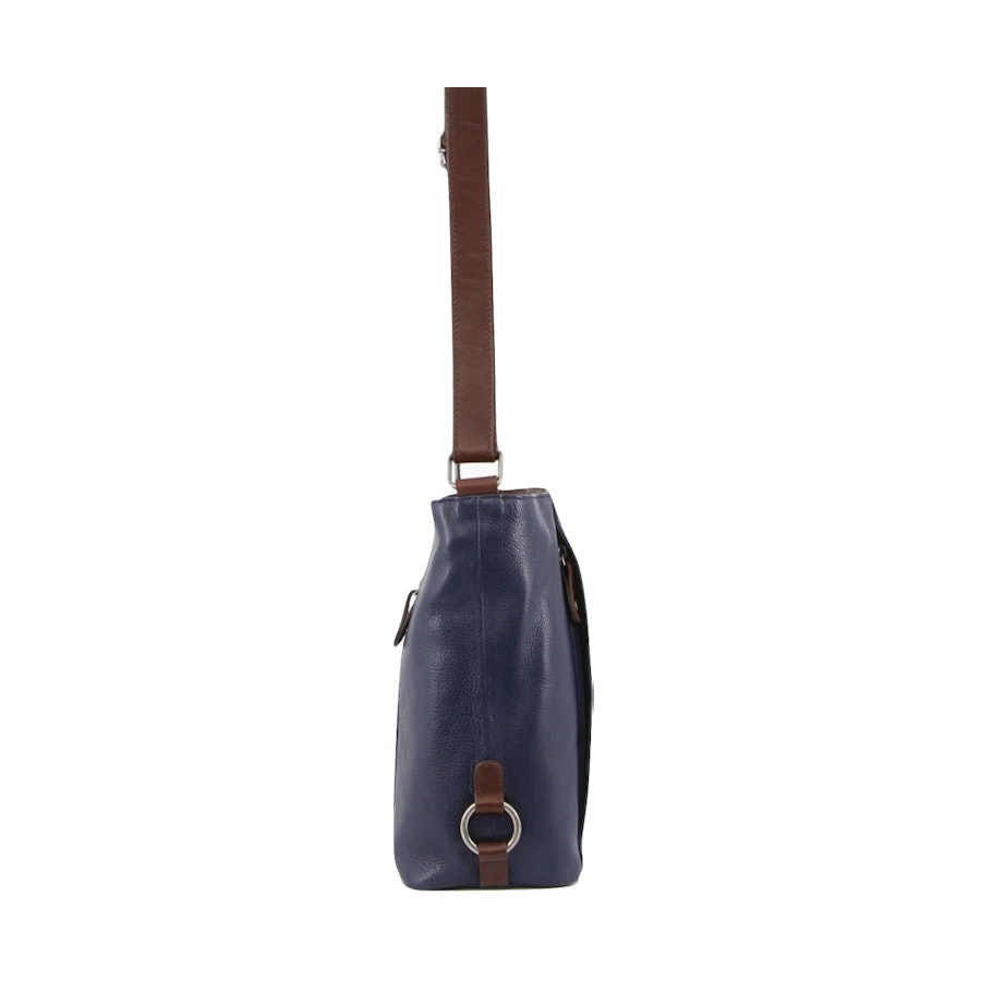 Milleni Taylor Women's Leather Crossbody Bag Indigo/Chestnut Indigo/Chestnut