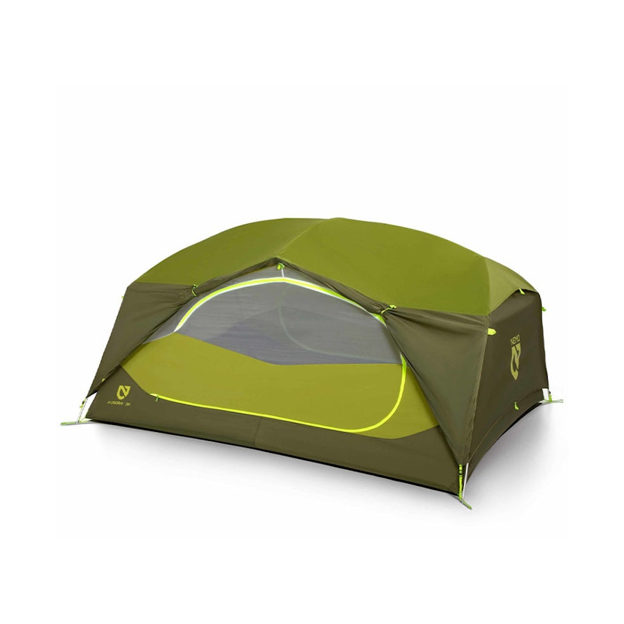 Nemo Aurora 3 Person Backpacking Tent & Footprint Green Green