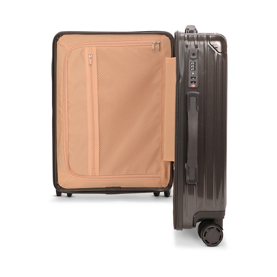 Nomad Amio 55cm Hardside Carry-On Suitcase Gunmetal Black Gunmetal Black