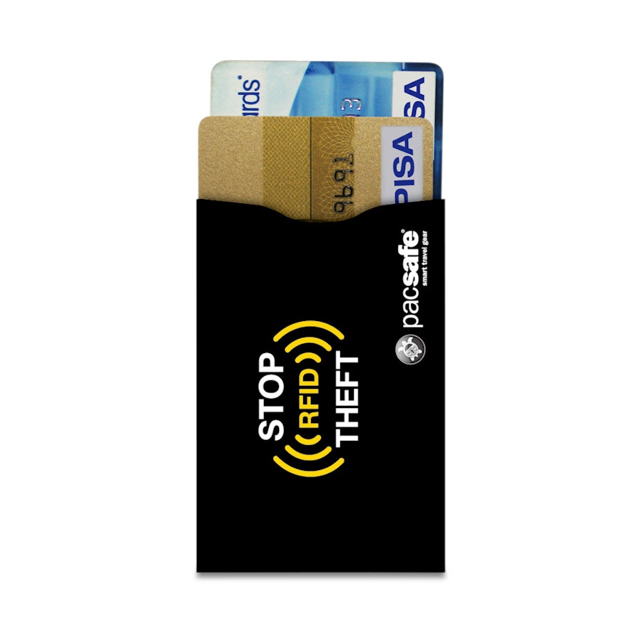 Pacsafe RFIDsleeve 25 RFID-Blocking Credit Card Sleeve - 2 Pack Black Black