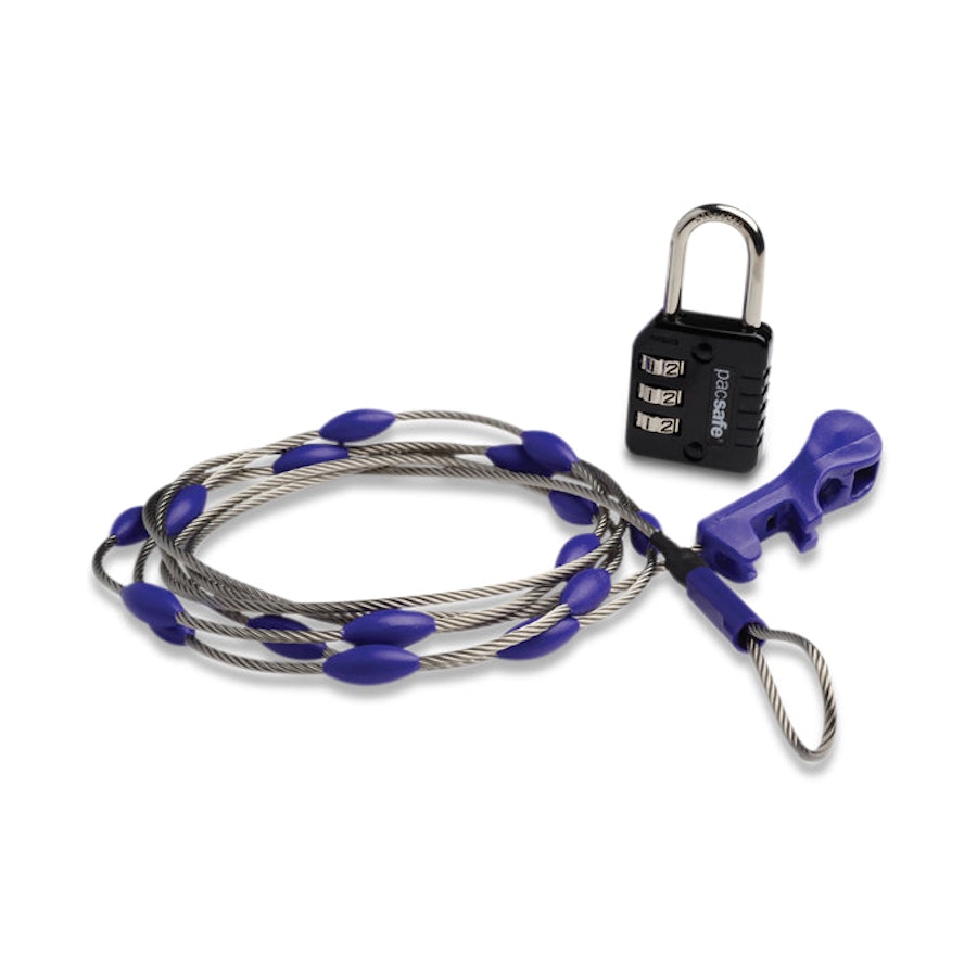 Pacsafe Wrapsafe Anti-Theft Adjustable Cable Lock Blue Blue