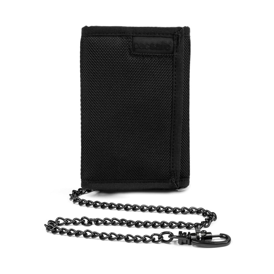 Pacsafe RFIDsafe Z50 RFID Blocking Tri-Fold Wallet Black Black