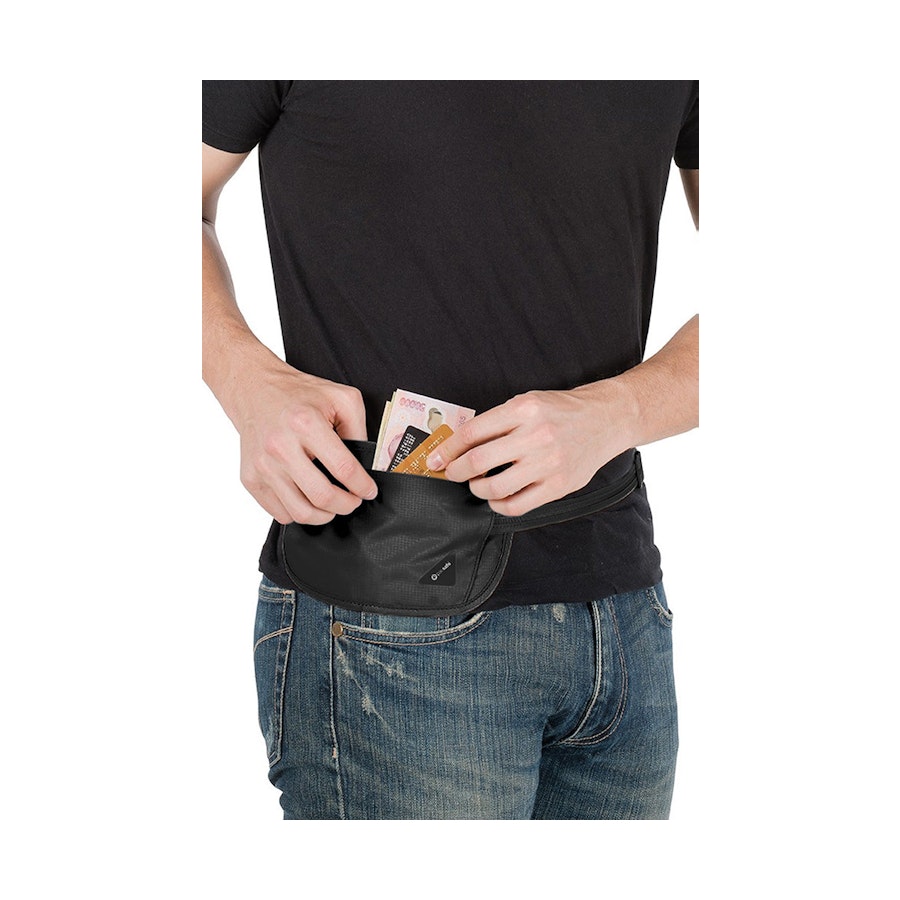 Pacsafe Coversafe X100 Anti-Theft RFID Blocking Waist Wallet Black Black