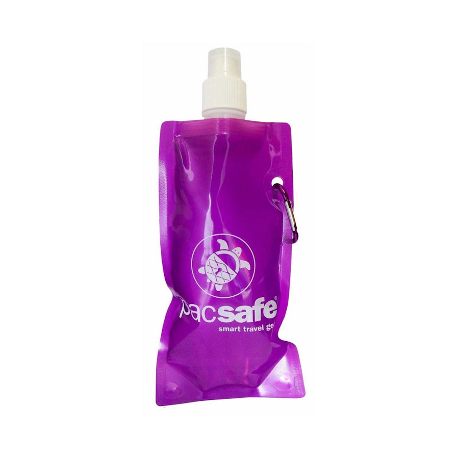 Pacsafe Free 350ml Foldable Drink Bottle Purple Purple