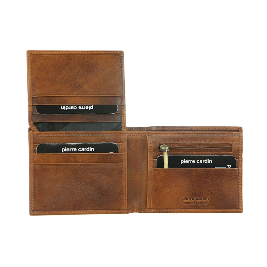 Pierre Cardin Myles Men's Italian Leather RFID Wallet Cognac Cognac