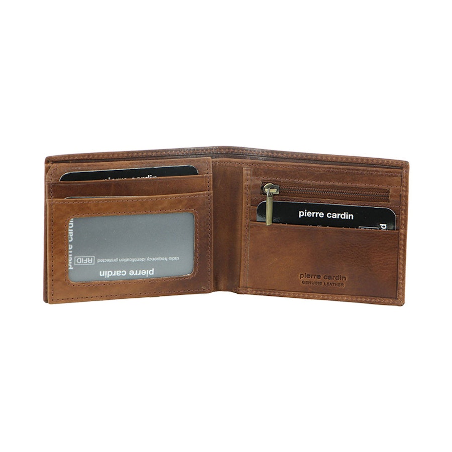 Pierre Cardin Myles Men's Italian Leather RFID Wallet Cognac Cognac