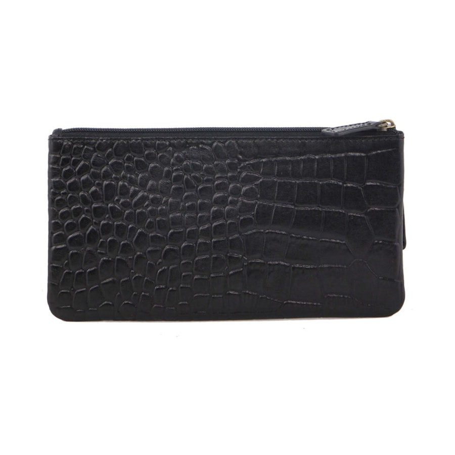 Pierre Cardin Tegan Women's Italian Leather Phone Wallet Crock Black Crock Black