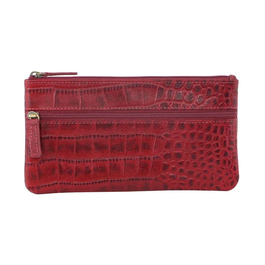 Pierre Cardin Tegan Women's Italian Leather Phone Wallet Red Red