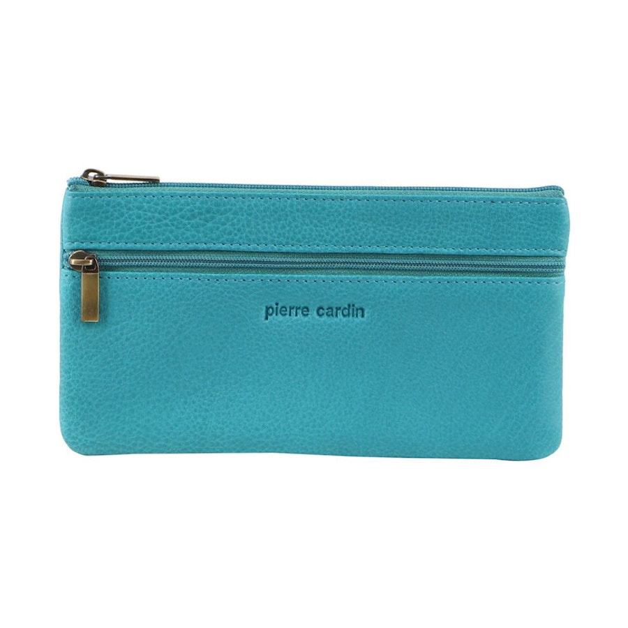 Pierre Cardin Tegan Women's Italian Leather Phone Wallet Turquoise Turquoise