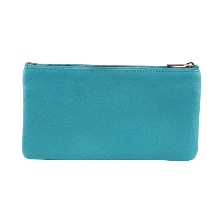 Pierre Cardin Tegan Women's Italian Leather Phone Wallet Turquoise Turquoise