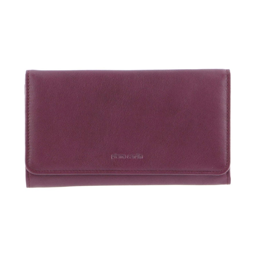 Pierre Cardin Lucy Women's Italian Leather RFID Wallet Prune Prune