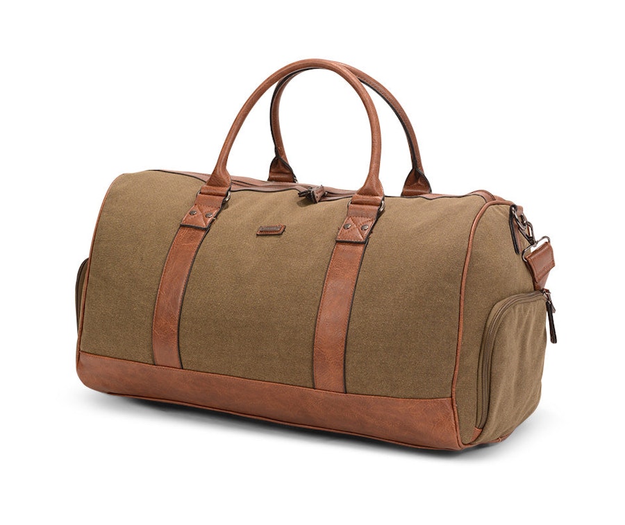 Pierre Cardin Canvas Mens Travel Bag Weekend Overnight Duffle Business  Luggage