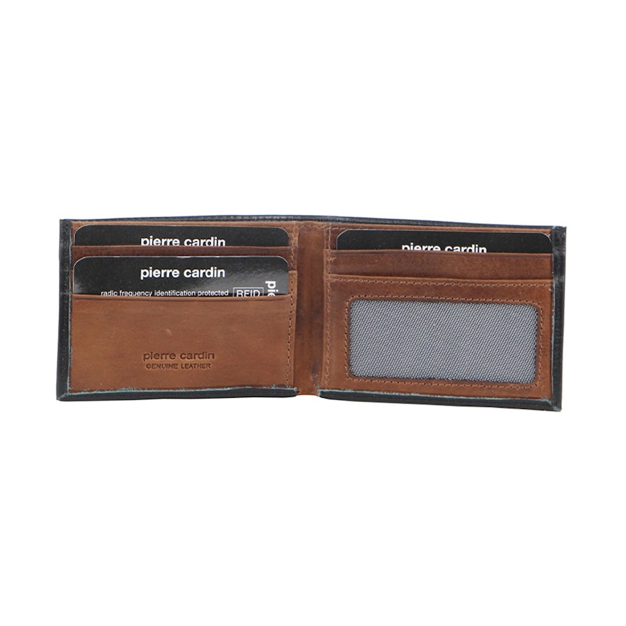 Pierre Cardin Felix Men's Italian Leather RFID Wallet Black/Cognac Black/Cognac