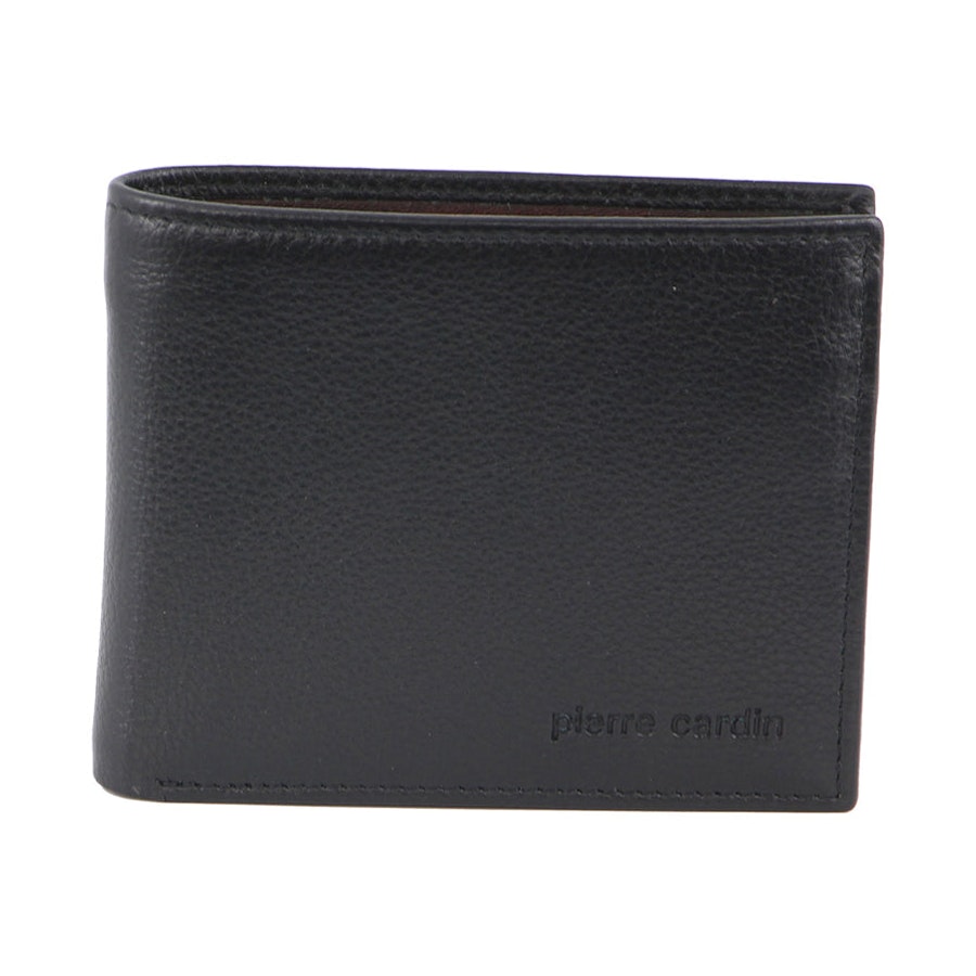 Pierre Cardin Frazer Men's Italian Leather RFID Wallet Black/Cognac Black/Cognac