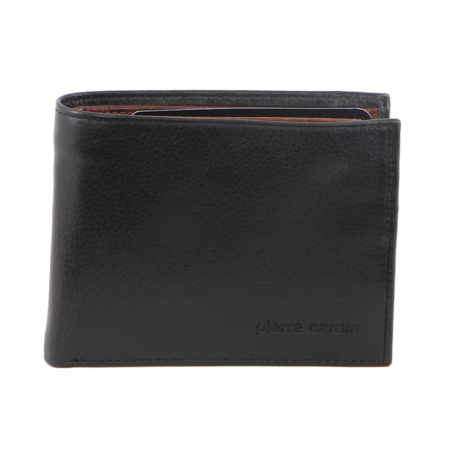 Pierre Cardin Santiago Men's Italian Leather RFID Wallet Black/Cognac Black/Cognac